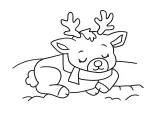 Adorable Reindeer with Antlers and Friendly Face 🦌🎄❤️