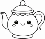 Adorable Teapot with a Friendly Face 🧊🍵😊