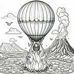 Hot Air Balloon with Fire 🎈🔥
