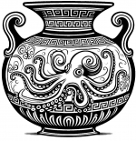 Ancient Greek Minoan Octopus Vase 🏺