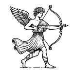 Greek God Apollo with Wings Walking with Bow and Arrow 🏹🦅