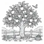 Apple 🍎 Tree in Summer with Apples 🌳🍎🌞