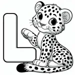 Baby Leopard with Letter L 🐆👶🔠