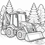 Backhoe Loader Construction or Farming Tractor Vehicle 🚜🚧