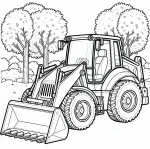 Backhoe Loader Construction or Farming Tractor Vehicle 🚜🚧