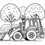 Backhoe Loader Construction or Farming Tractor Vehicle 🚜🚧