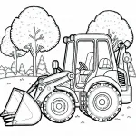 Backhoe Loader Construction or Farming Tractor Vehicle 🚜🚧