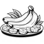 Banana on a Plate with Banana Slices 🍌🍽️