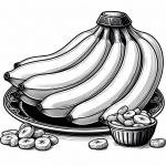 Bananas on Plate with Slices 🍌🍽️
