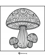 A Big Mushroom with Two Small Mushrooms 🍄🌱✨