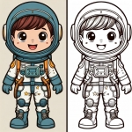 Boy in Astronaut Suit 🚀👨‍🚀🌌