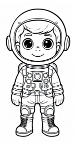 Boy in Astronaut Standing in Suit 🚀👨‍🚀🌌