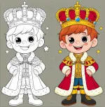 Boy Dressed Up as a King for Carnival 👑🎉