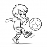 Boy Playing Soccer Football Running ⚽🎉