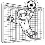 Boy Goalkeeper Number 1 Catching Soccer Ball ⚽🧤