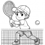 Boy Playing Tennis 🎾🧢