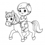 Boy Riding Cute Horse 🐎👦🌟