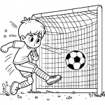 Boy Scoring Goal Soccer ⚽🥅
