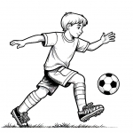 Boy Playing Soccer Ball ⚽🏃‍♂️