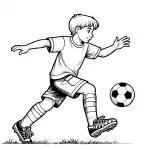 Boy Playing Soccer Ball ⚽🏃‍♂️