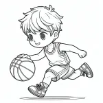 Boy Playing Basketball 👦🏀