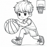 Boy Playing Basketball 👦🏀