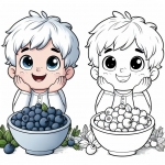 Boy Eating Blueberries 🧒