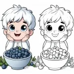 Boy Eating Blueberries 🧒