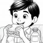 Boy Eating Sandwich 👦🥪