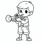 Boy Playing Trumpet 👦🎺