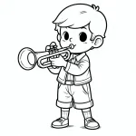 Boy Playing Trumpet 👦🎺