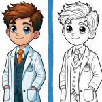 Boy Dressed up as Researcher 👦🔬