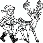 Boy Walking with Reindeer 🚶🦌