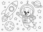Brave Astronaut Puppy in Deep Space 🐶🚀⭐