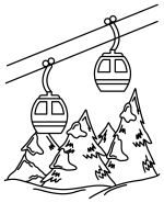 Cable Cars in Mountainous Landscape 🏔️🚠🌲