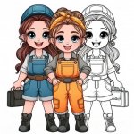 Three Car Mechanic Girls 🚗👧🔧