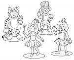 Carnival Characters Boys and Girls: Tiger, Clown, Fairy Princess Costume 🎭🎪🎉