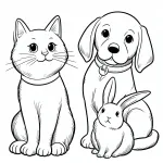 A Cat 🐱 a Dog 🐶 and a Rabbit 🐰