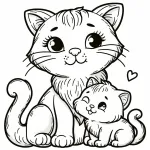 Cat 🐱 with Kitten 🐾👶