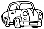 Charming Vintage Toy Car with Curved Hood with Central Ridge 🚗🚘🚙