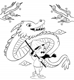 chinese new year dragon easy drawing