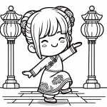 Chinese Girl Dancing for Chinese New Year 🎉👧💃