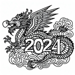 Chinese New Year Dragon 2024 🐉🎆