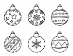 Christmas Balls Decorated with Stars, Flowers, Holly, Snow Flake and Zigzag Patterns 🎄✨❄️