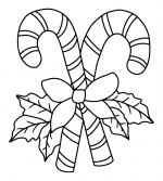 Christmas Candy Canes and Holly with a Bow 🍭🎄🎀