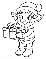 Christmas Elf with Present 🎁🧝‍♂️