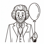 Clown Holding a Balloon 🤡🎈