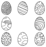 Colorful Easter Eggs with Creative Patterns 🐣🎨🌈