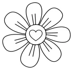 A cheerful flower with a heart in the center 🌸💖🌼