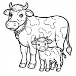 Mother with Baby Calf 🐄👶